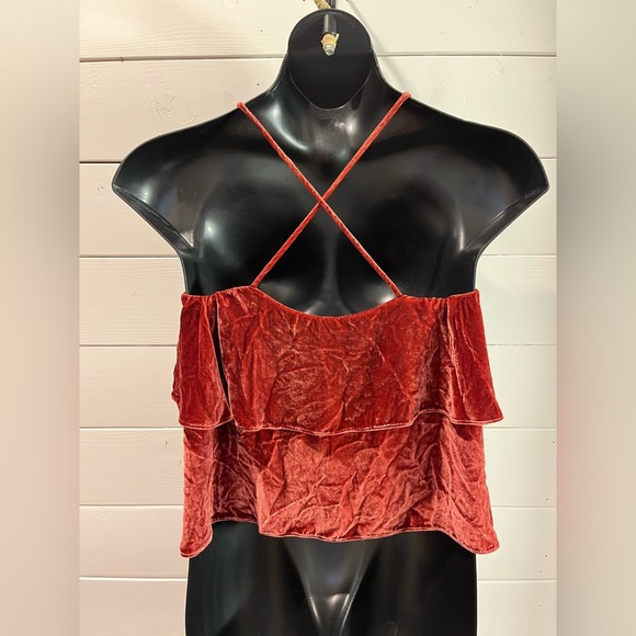 ❤️ MADEWELL Velvet Tiered Cami Top – Size L - Picture 5 of 10